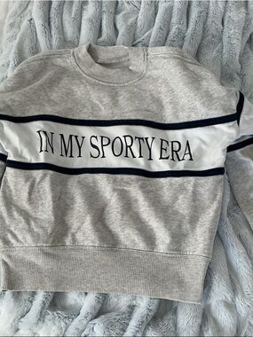 abercrombie kids light gray crewneck sweater